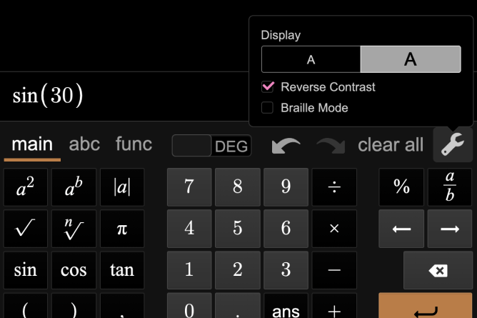 Reverse Contrast. Screenshot.